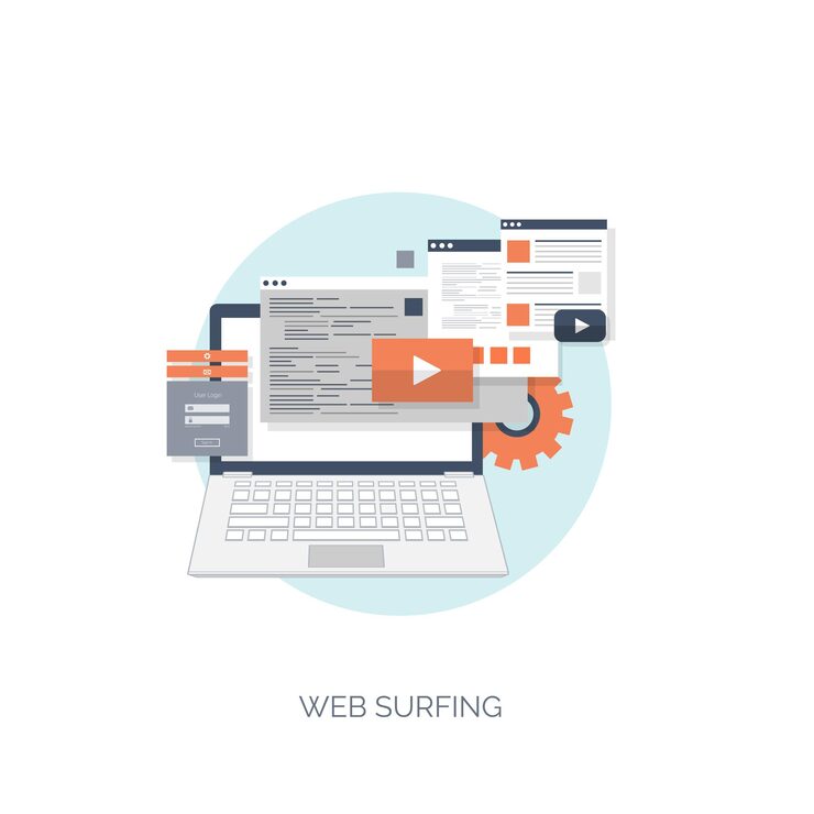 Vector vector illustration flat computing background programming coding web development and search seo