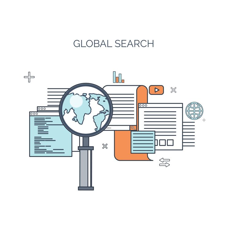 Vector vector illustration flat computing background programming coding web development and search seo