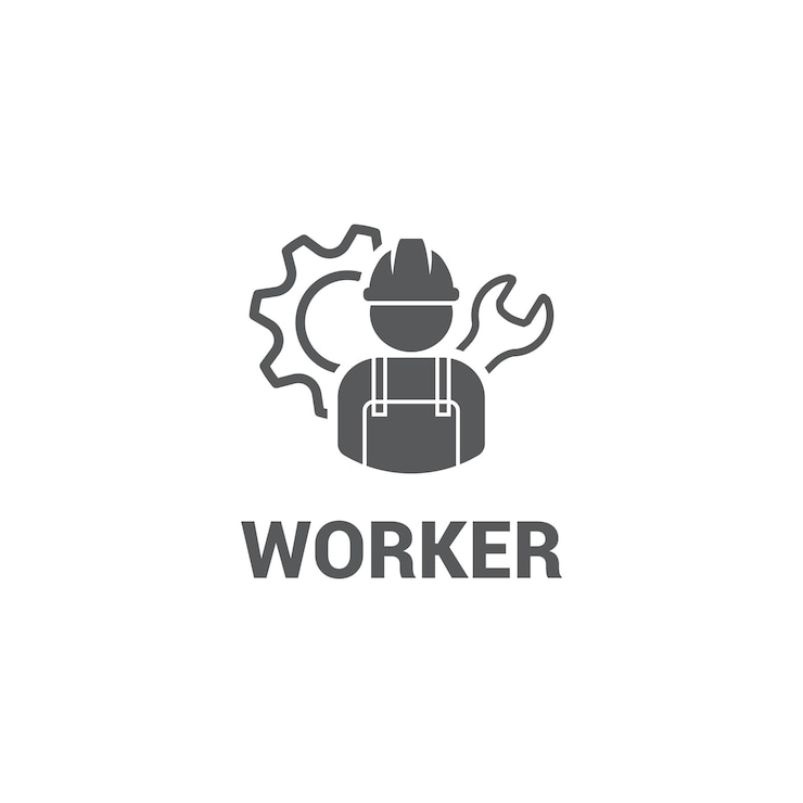 Vector 평평한 설계 개념 작업자의 터 일러스트레이션