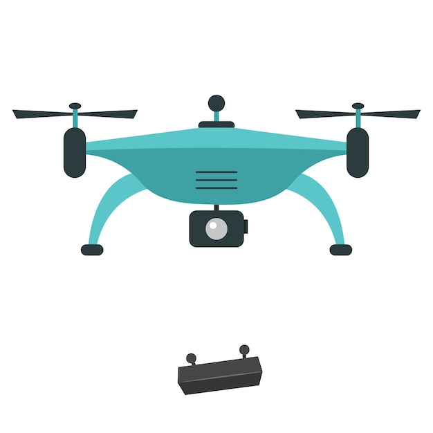 Vector vector illustration of flat drone