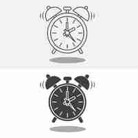 Vector vector illustration of flat spring forward with clock