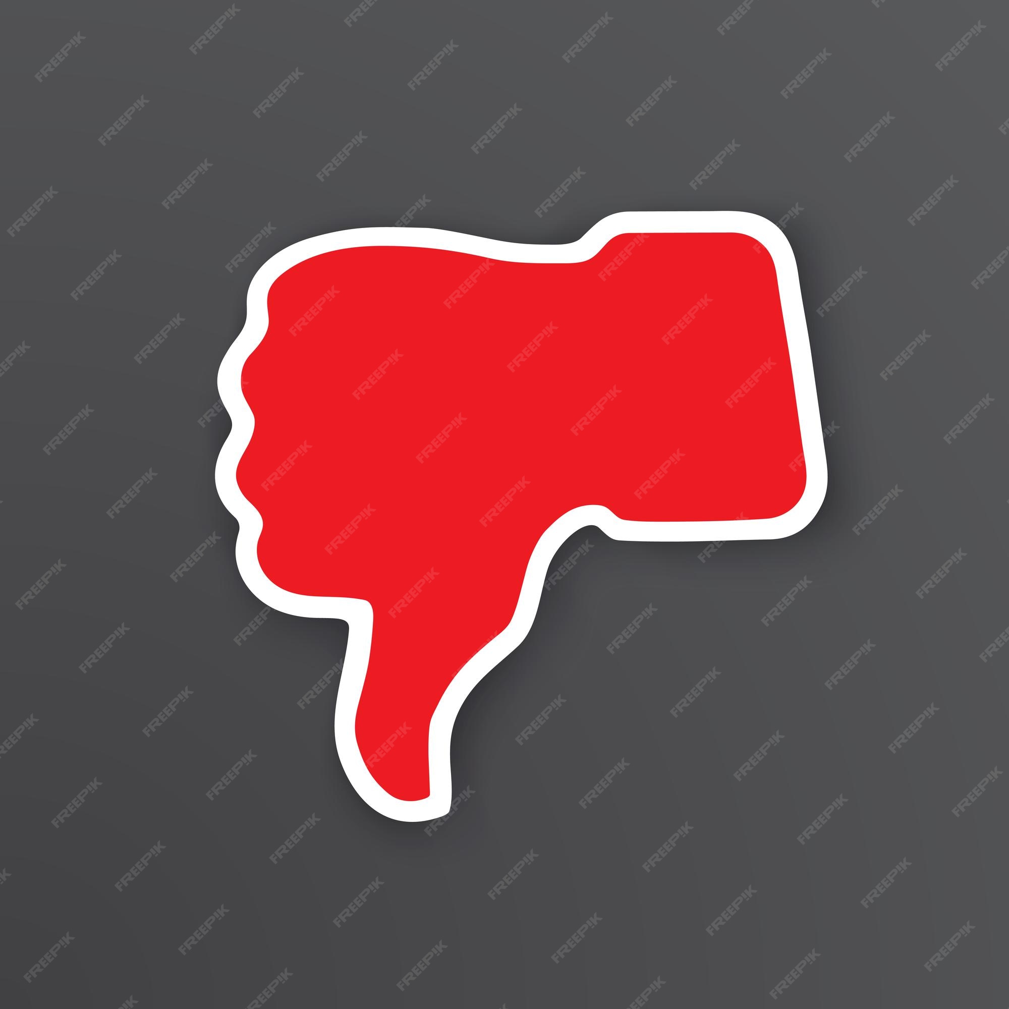 Thumb down icon against and no symbol flat Vector Image