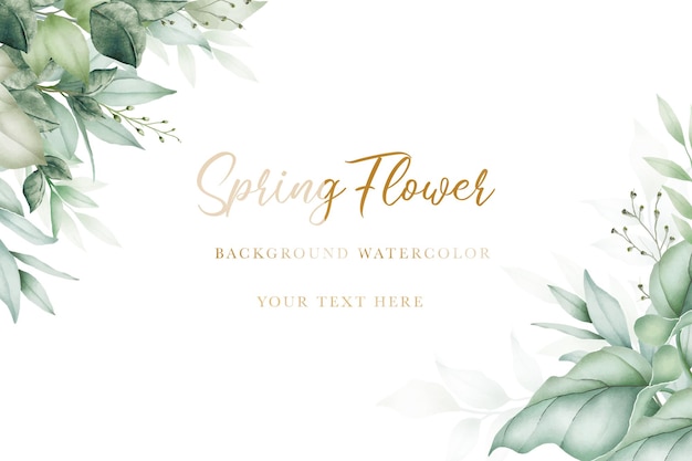 A vector illustration of a floral background with leaves and text
