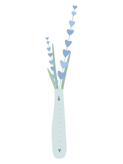 Vector illustration flowers in pot or vase for a holiday, composition of plants, leaves. Decorative