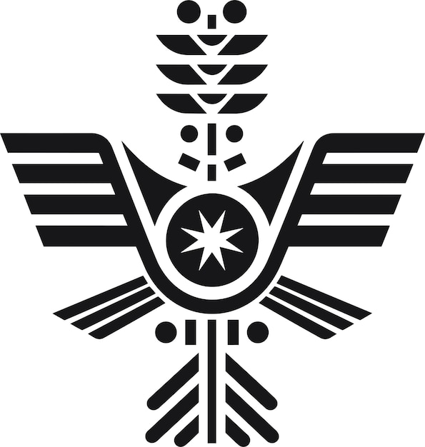 Векторная иллюстрация летающей птицы для дизайна логотипа татуировки и наклейки