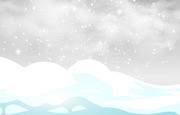 Vector vector illustration of flying snow on a transparent backgroundnatural phenomenon of snowfall