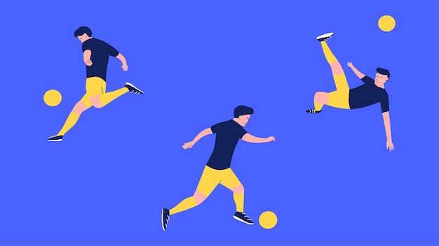 サッカー選手のベクトル イラスト