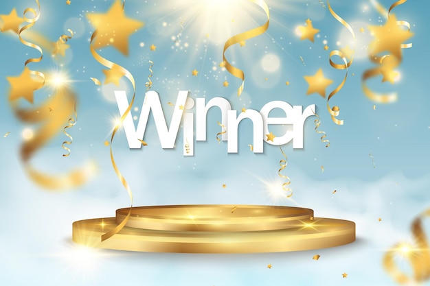 Векторная иллюстрация для победителей премии пьедестал или платформа для чествования победителей