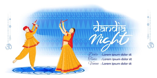 Dandiya 夜の挨拶のベクトル図