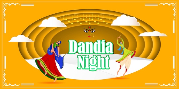 Dandiya 夜の挨拶のベクトル図