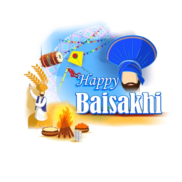 Векторная иллюстрация к фестивалю happy baisakhi