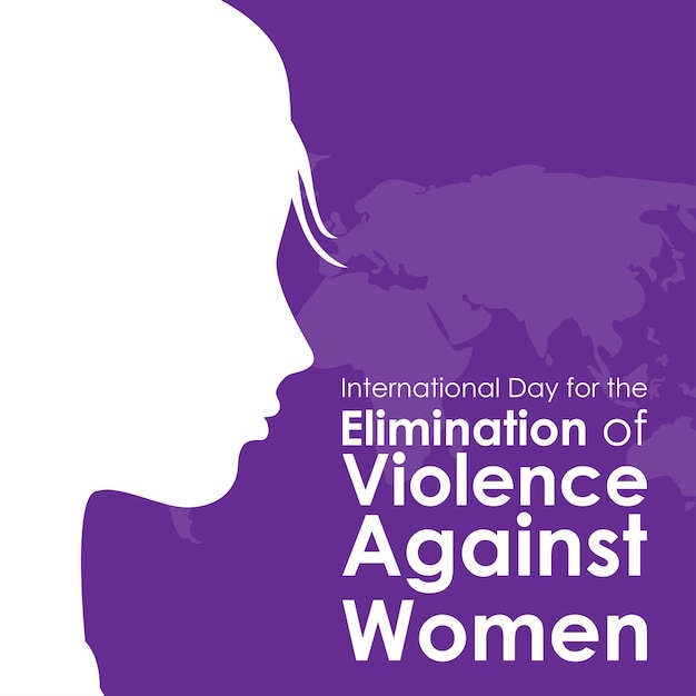 Векторная иллюстрация к международному дню борьбы за ликвидацию насилия в отношении женщин