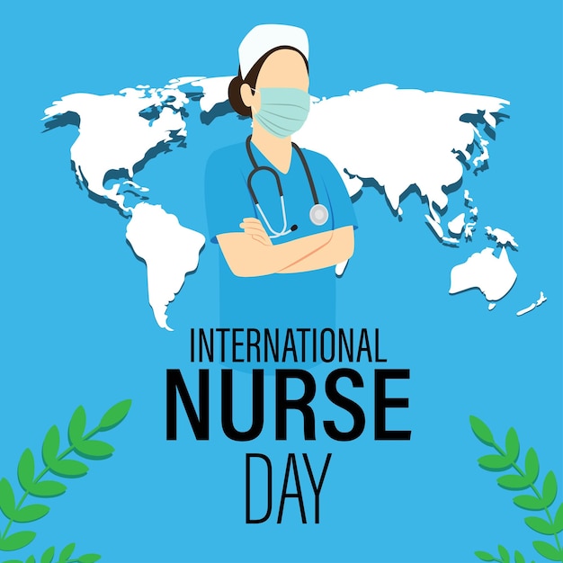 Вектор Векторная иллюстрация баннера международного дня медицинской сестры