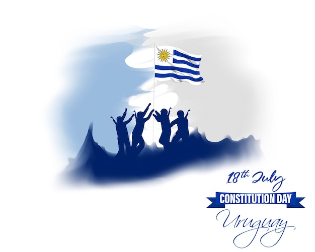 Векторная иллюстрация ко дню конституции уругвая