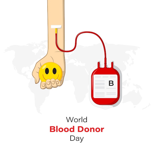 세계 헌혈자의 날 벡터 일러스트 레이 션