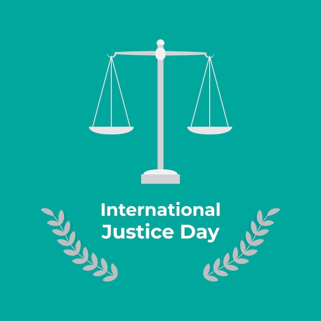 国際司法の日のためのベクトルイラスト