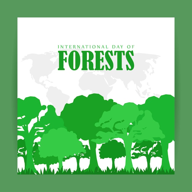 Вектор Векторная иллюстрация ко всемирному дню лесов