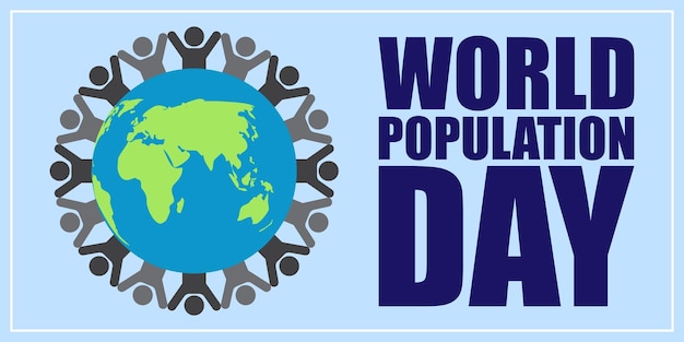 Векторная иллюстрация ко всемирному дню народонаселения