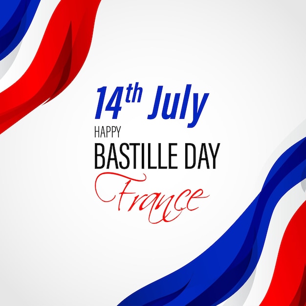 Векторная иллюстрация ко Дню взятия Бастилии во Франции
