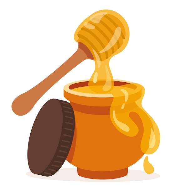 Vector illustration of fresh honey