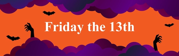 Vector vector illustration of friday the 13th banner