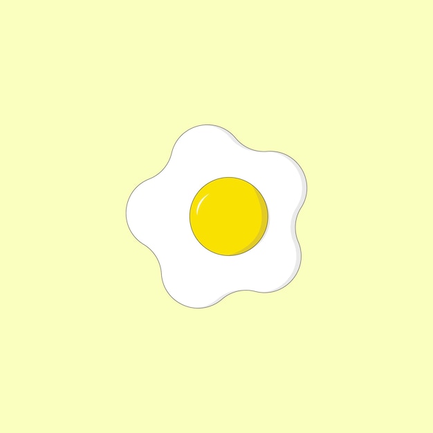 Vector vector illustration of fried egg