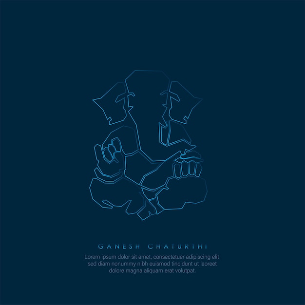 Vector illustration of ganesh chaturthi festival of india.vector