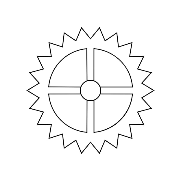 Vettore illustrazione vettoriale di ingranaggio isolato su sfondo bianco