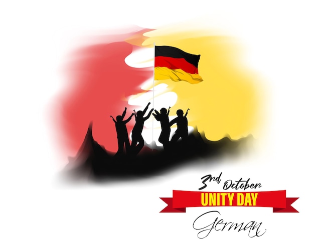 Vector illustration for German Unity day-3 October