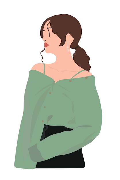 Vector illustration of a girl