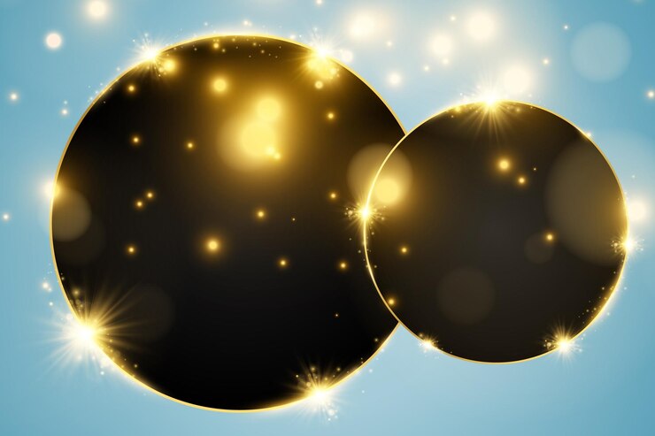 Vector vector illustration of a gold frame on a background