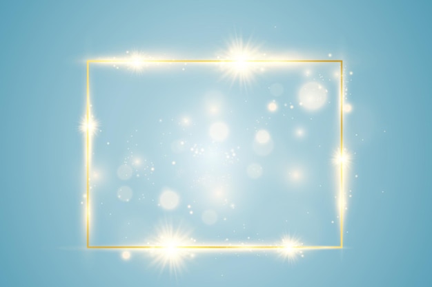 Vector illustration of a gold frame .