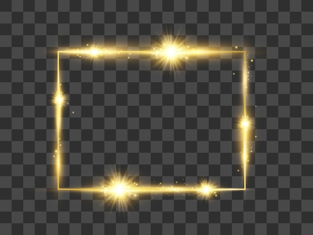 Vector illustration of a gold frame .