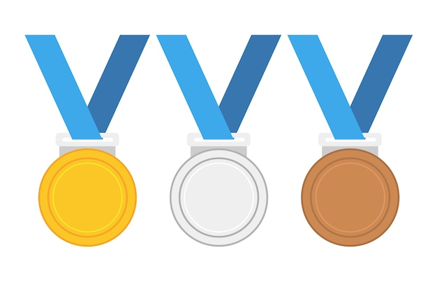 Vector illustration of gold medal