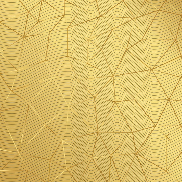 Vector vector illustration of the golden pattern of lines abstract