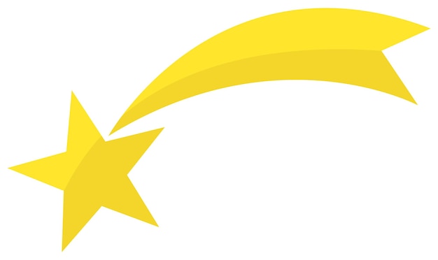 vector illustration of a golden star on a transparent background