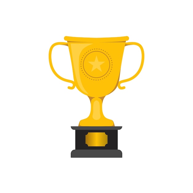 Vector vector illustration of golden trophy