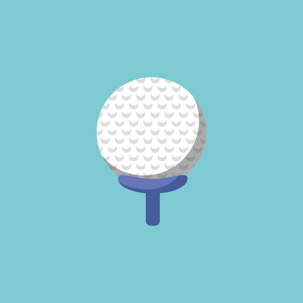 Vector illustration of golf ball icon on stand