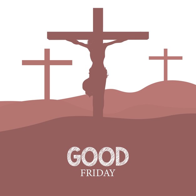 Vector vector illustration of good friday. jesus christ.