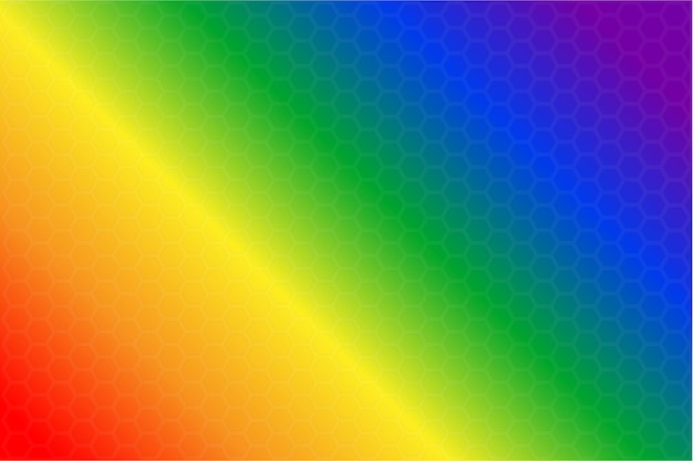 Vector vector illustration of gradient background in six rainbow colors background from  hexagons rainbow flag of lgbtcommunity