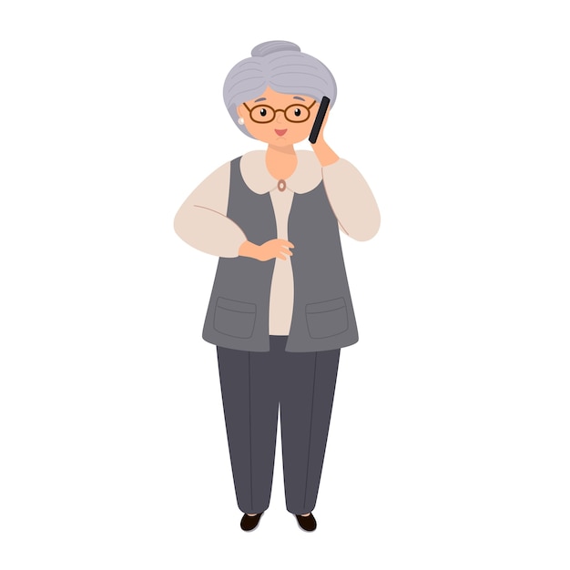 Vector illustration of grandmother