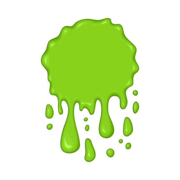 Vector illustration green slime drips