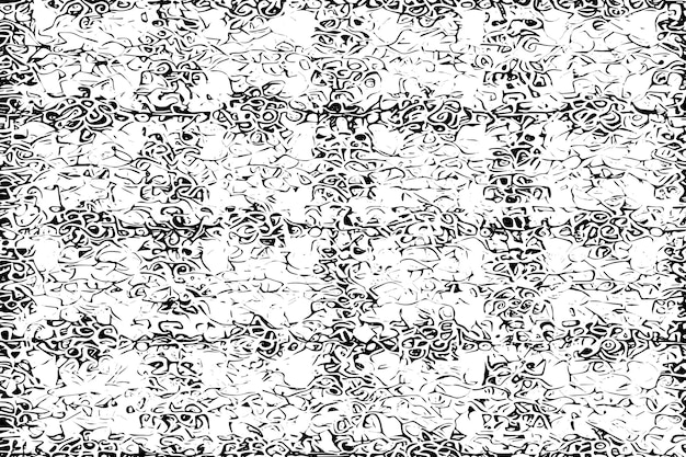 Vector vector illustration of a grunge texture outlined in black with textured appearance white background