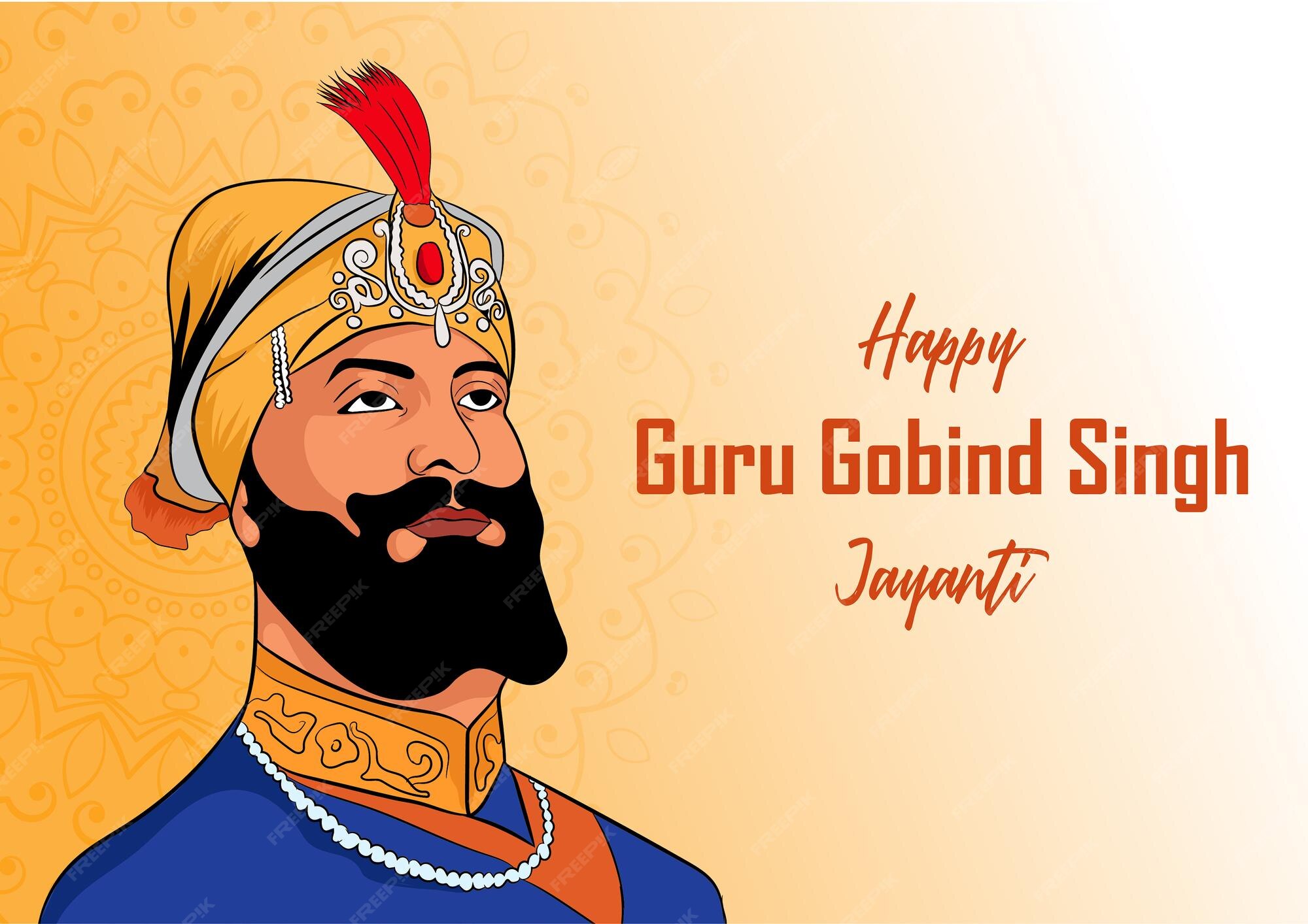 Premium Vector Vector illustration of Guru Gobind Singh Jayanti Indian Sikh religious festival