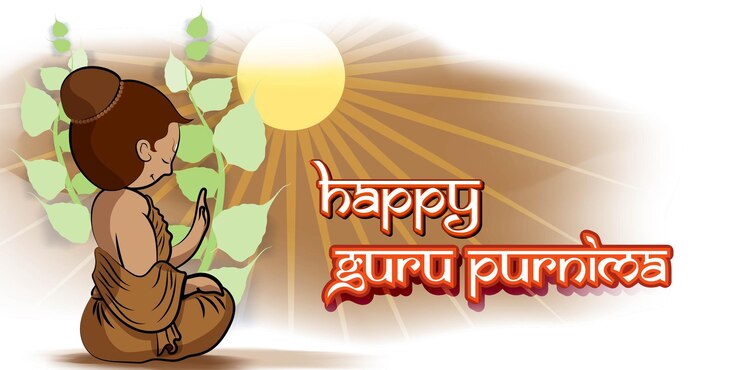 वेक्टर vector illustration for guru purnima festival greeting