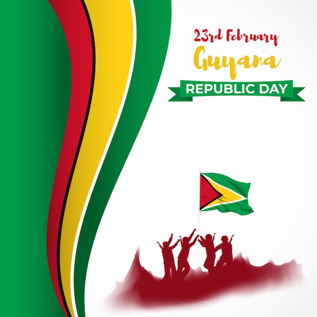 Illustrazione vettoriale per la festa della repubblica della guyana