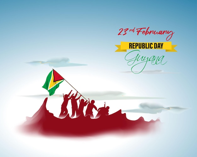 Vector illustration for Guyana Republic Day