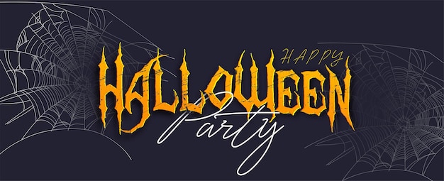 Vector vector illustration halloween party poster banner