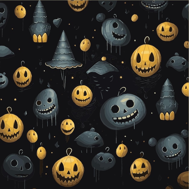 vector illustration of Halloween pattern for background