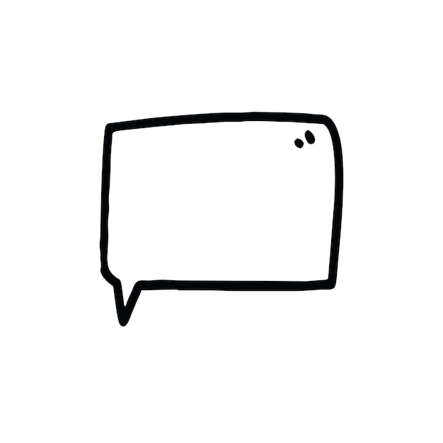 Illustrazione vettoriale di bubble chat disegnata a mano in stile arte doodle